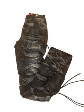 Wide Leg Cargo Pants in Black - Brand: